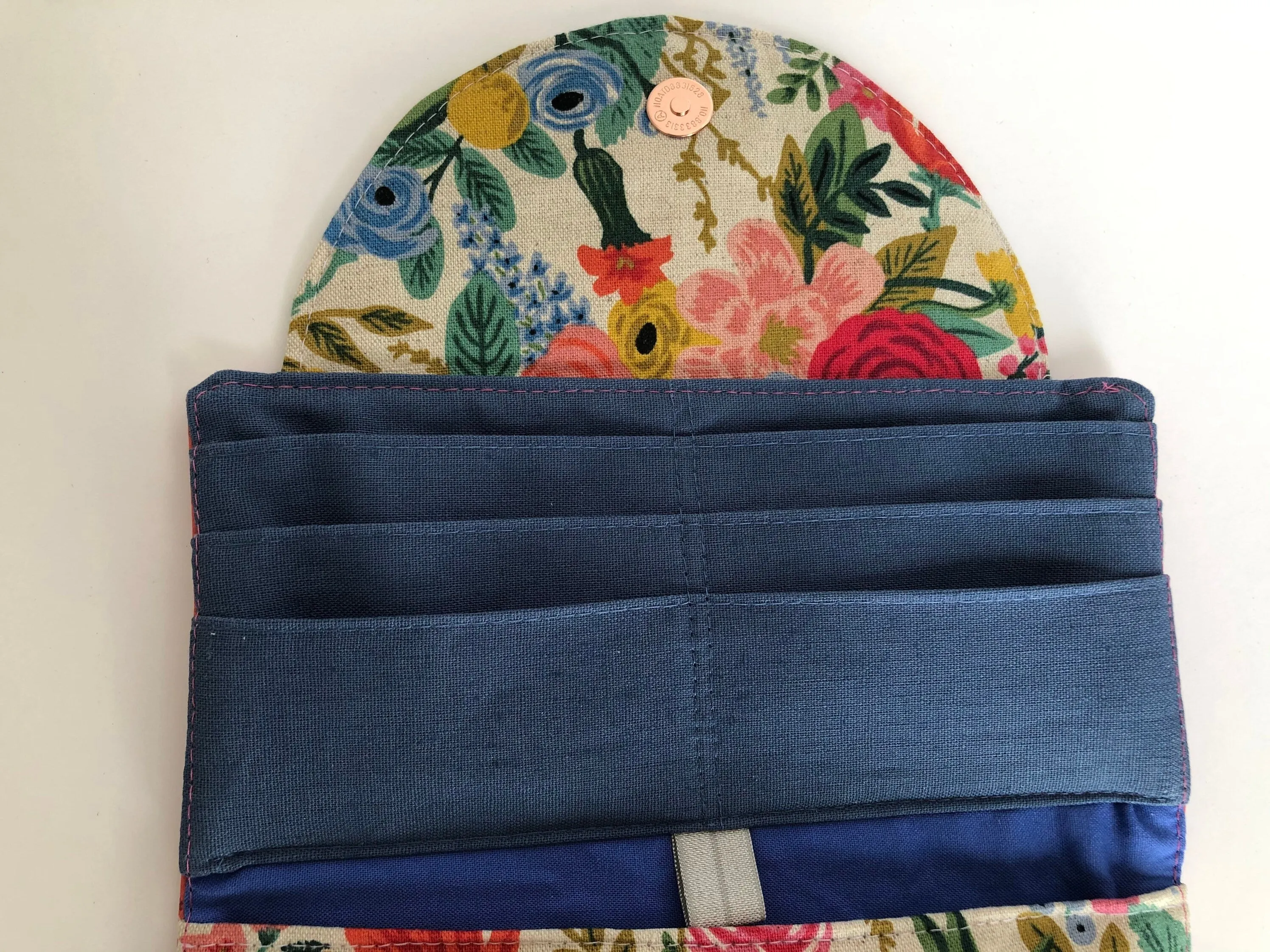 Rifle Paper Co Floral Canvas and Salmon Pink Cork Women's Wallet