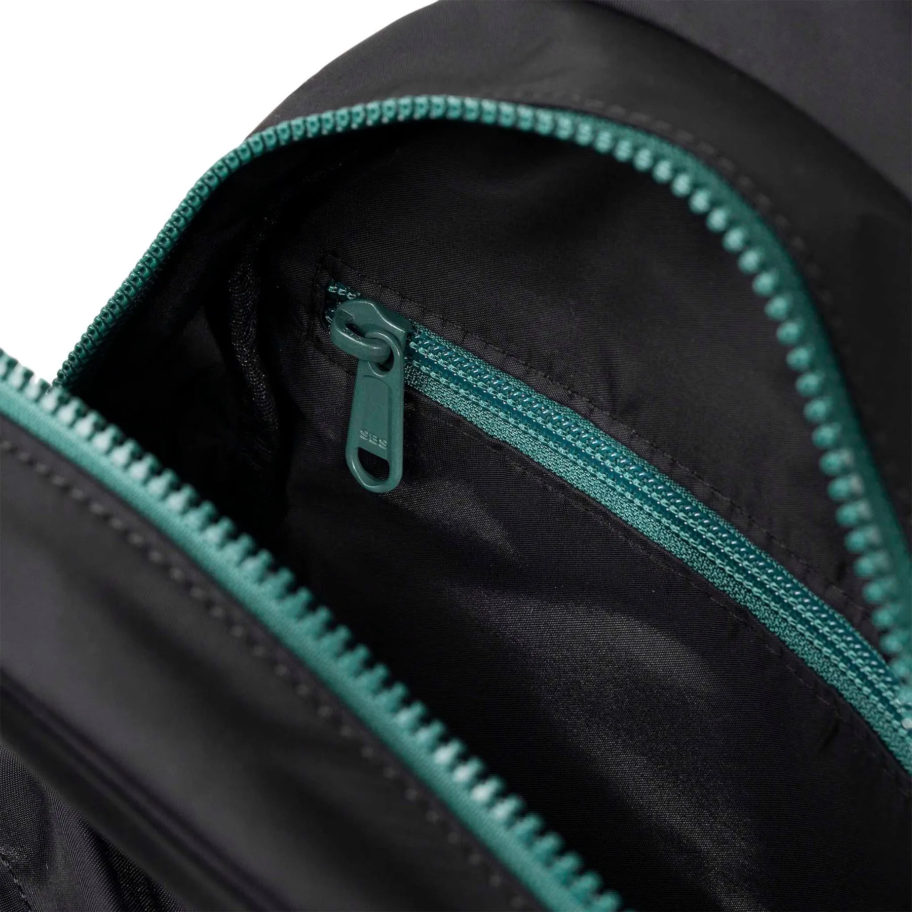 ROKA All Black Willesden B Teal Large Recycled Nylon Bag