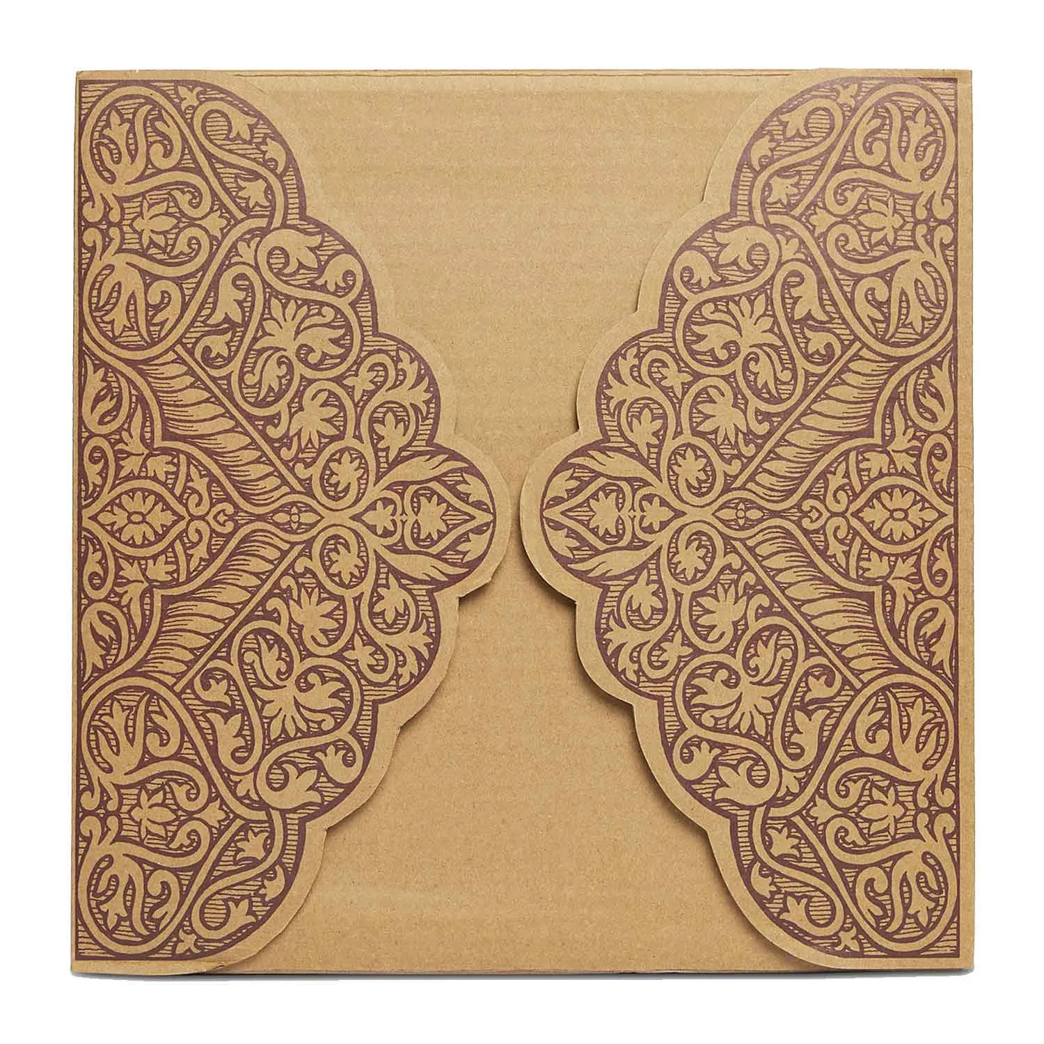 Round Elephant Wood Art Frame 8 in x 8 in