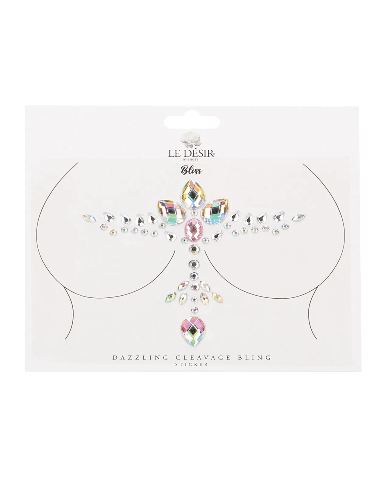 Shots Bliss Dazzling Cleavage Bling Sticker O/S