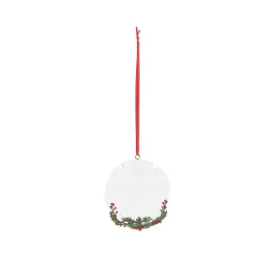 Silver Sand Dollar Ornament