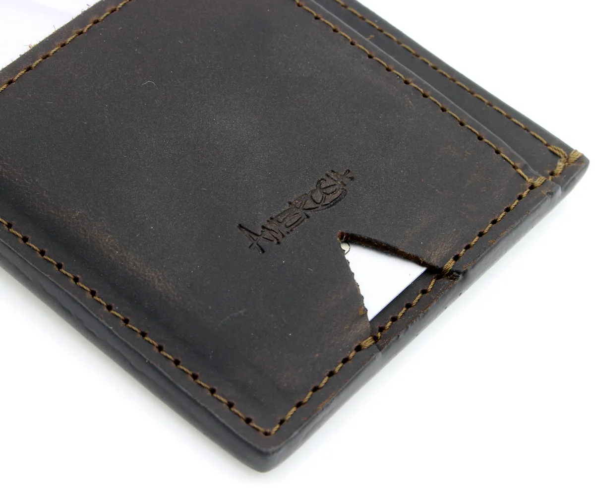 Slim Guy Front Pocket Brown Leather Wallet