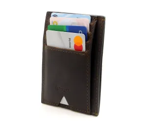 Slim Guy Front Pocket Brown Leather Wallet