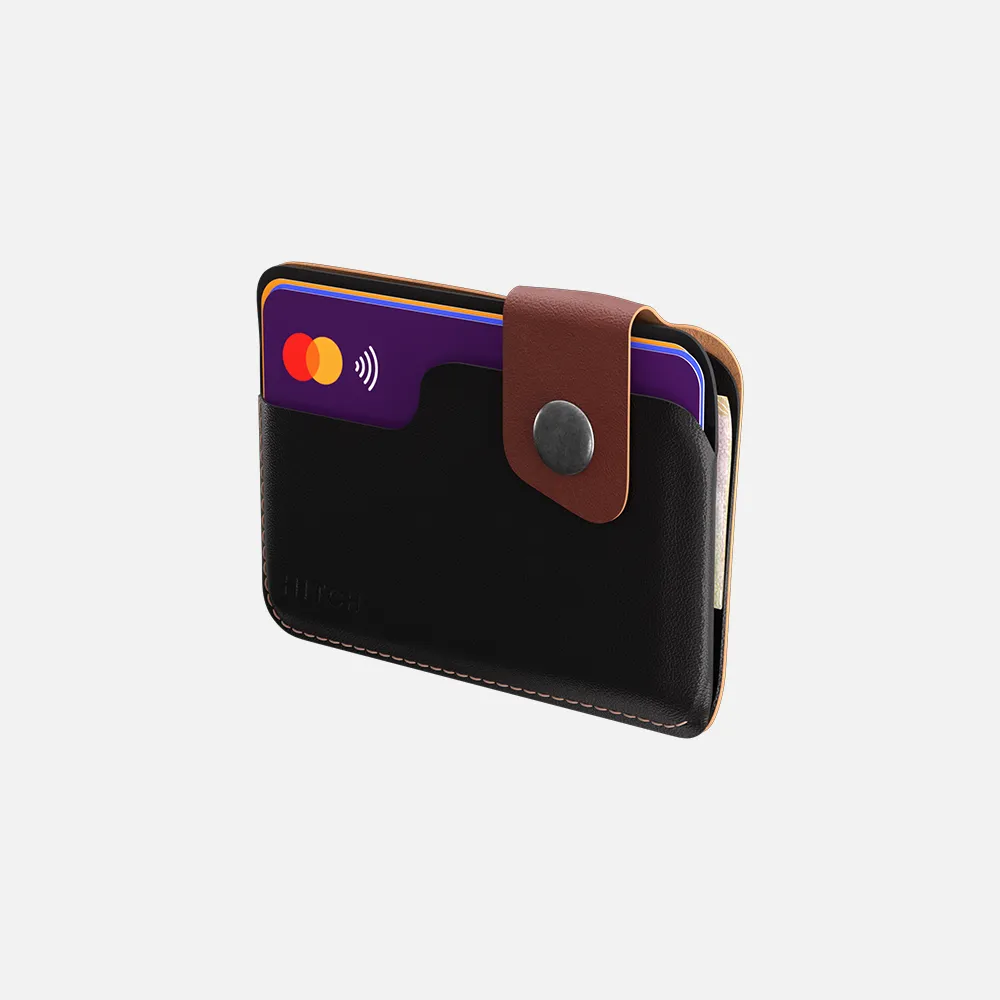 Snap Cardholder - Black/Brown