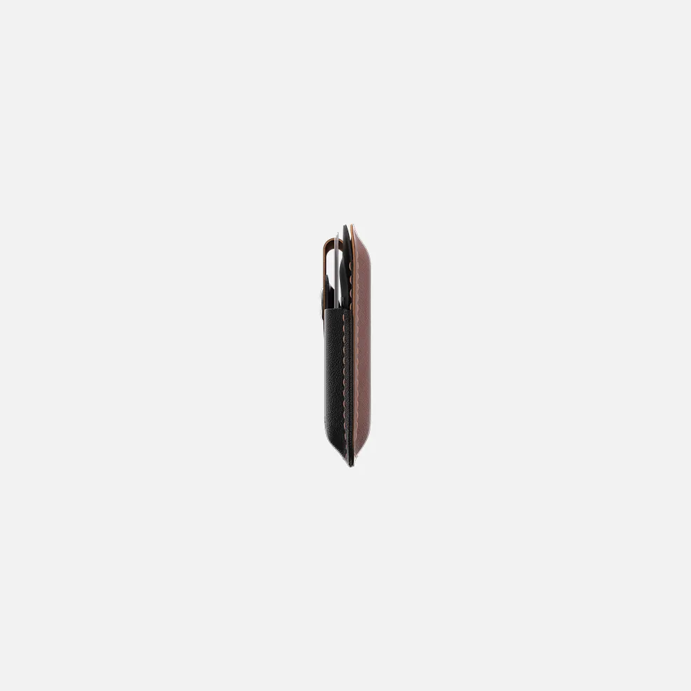 Snap Cardholder - Black/Brown