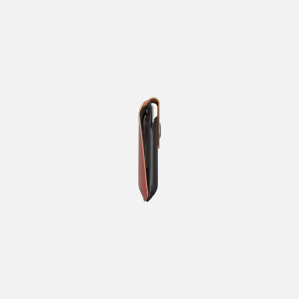 Snap Cardholder - Black/Brown