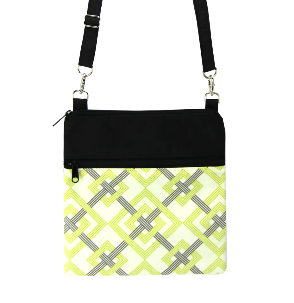 Squared in Yellow | Black Nylon | RTS Mini Square Crossbody Bag