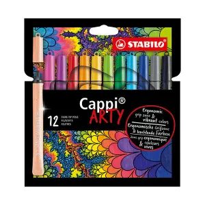 STABILO ARTY Cappi Felt Tip Pen Wallet of 12