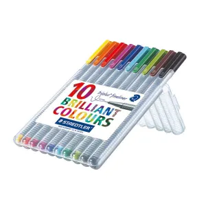 Staedtler Triplus Fineliner Pen Assorted Box of 10 334SB10