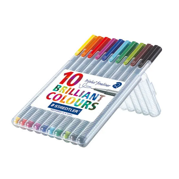 Staedtler Triplus Fineliner Pen Assorted Box of 10 334SB10