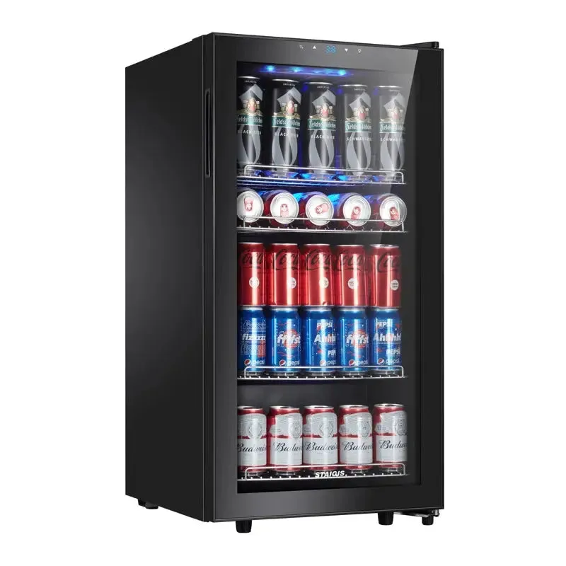 STAIGIS 126 Cans (12 Oz.) 3.2 Cubic Feet Freestanding Beverage Refrigerator with Wine Storage