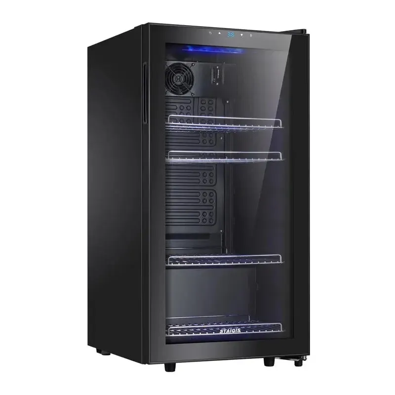STAIGIS 126 Cans (12 Oz.) 3.2 Cubic Feet Freestanding Beverage Refrigerator with Wine Storage