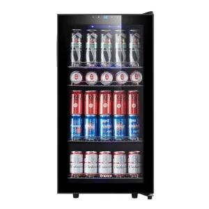 STAIGIS 126 Cans (12 Oz.) 3.2 Cubic Feet Freestanding Beverage Refrigerator with Wine Storage
