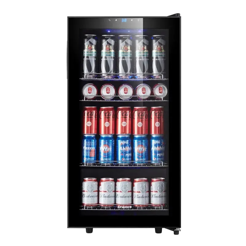 STAIGIS 126 Cans (12 Oz.) 3.2 Cubic Feet Freestanding Beverage Refrigerator with Wine Storage