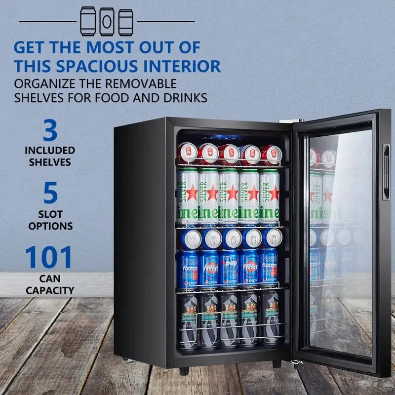 STAIGIS 2.5 Cubic Feet Freestanding Mini Fridge