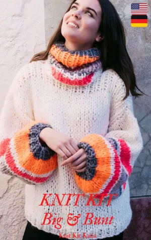 STRICKSET Ingenious Big Strickpullover mit bunten Streifen NEON mit Video