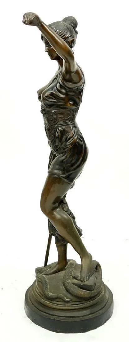 Striking Large Art Nouveau Bronze Sculpture of Blind Justice, early 1900s!!