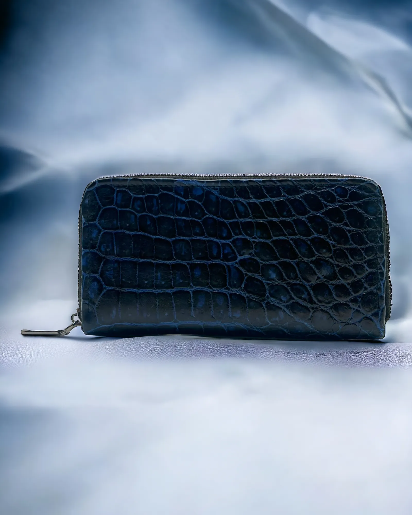 The Blue Lotus Alligator Wallet