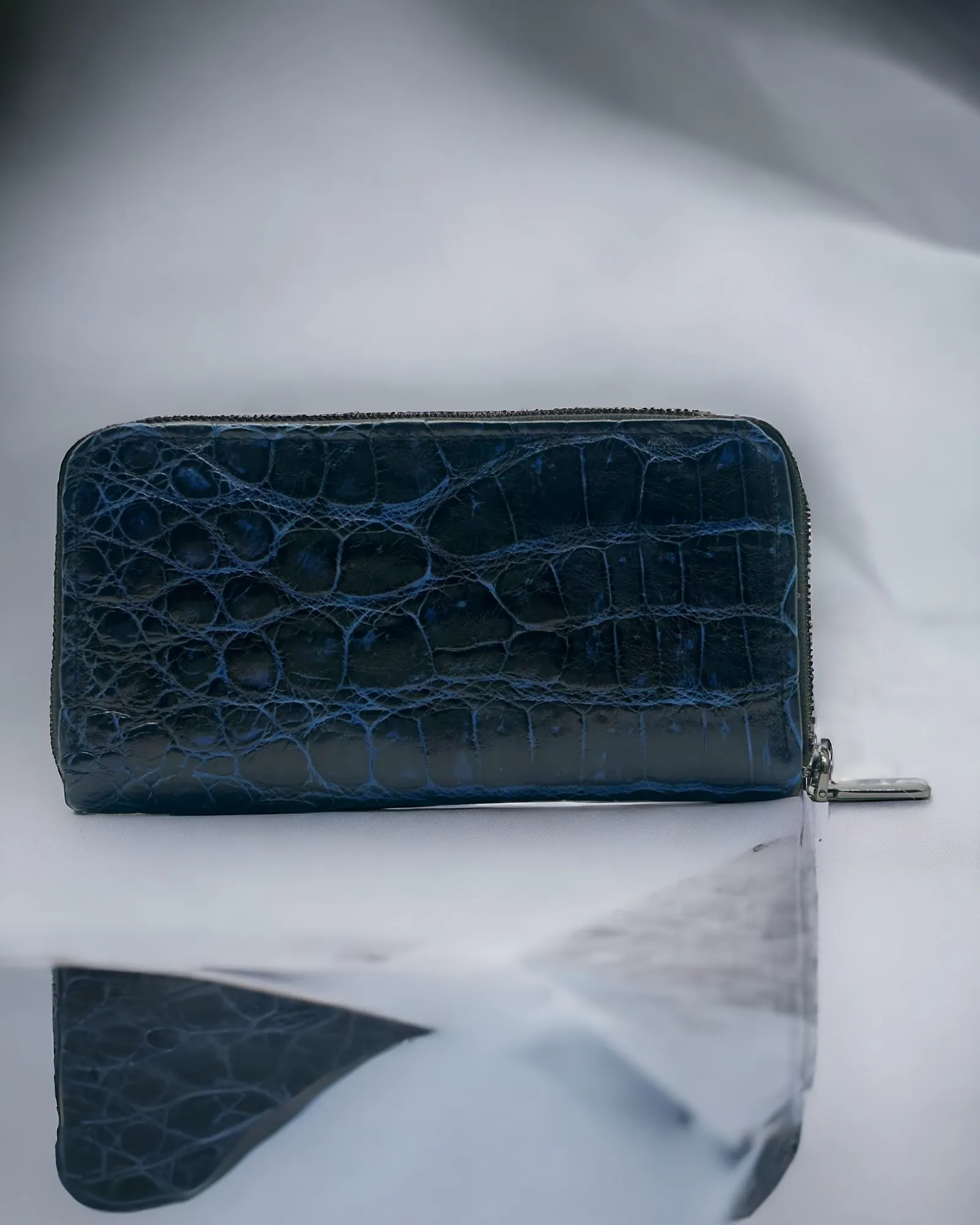 The Blue Lotus Alligator Wallet