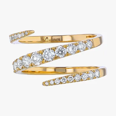The Lab Grown Graduated Diamond Spiral Ring