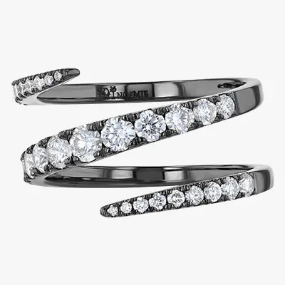 The Lab Grown Graduated Diamond Spiral Ring
