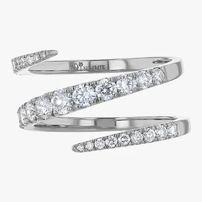 The Lab Grown Graduated Diamond Spiral Ring