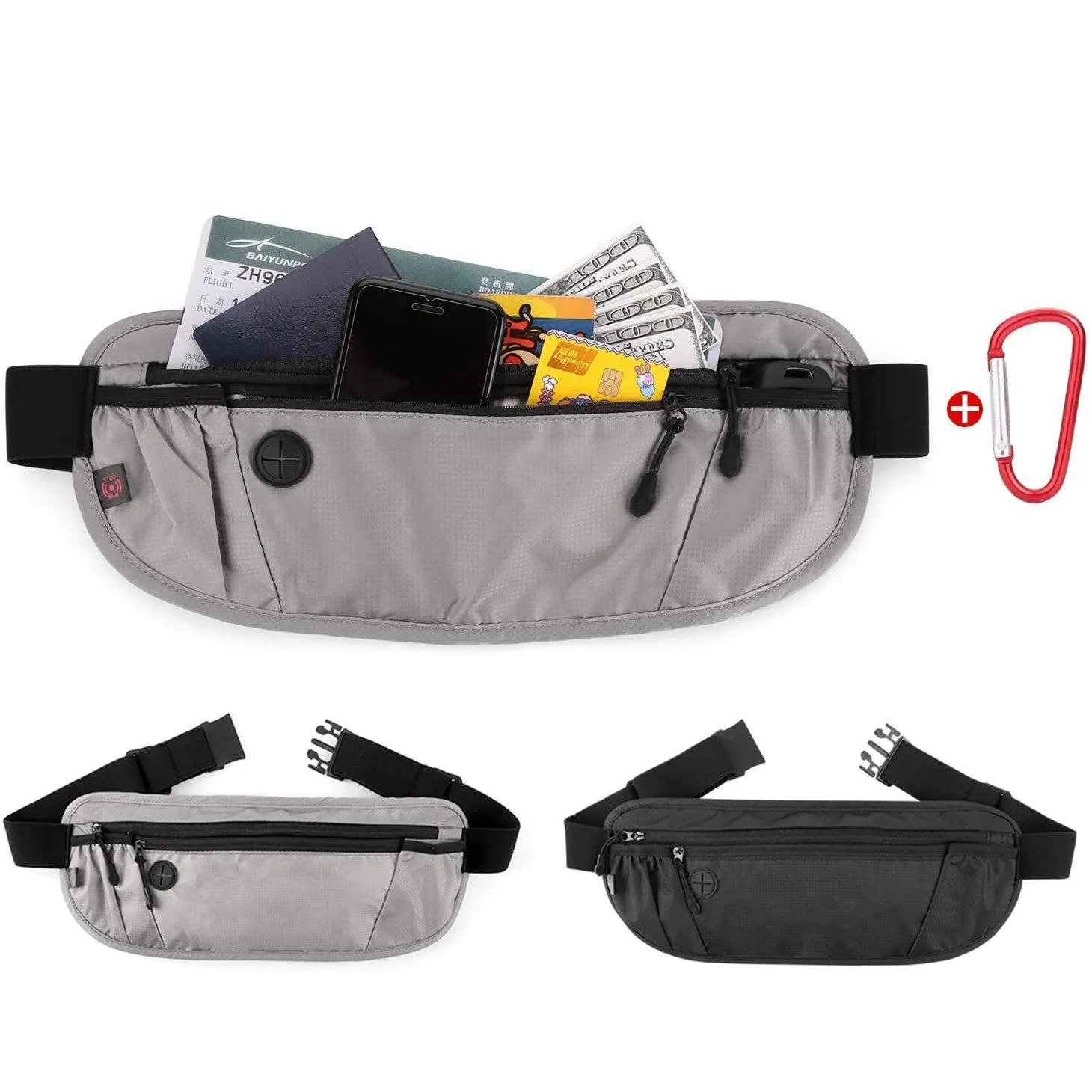 Travel Money Wallet Belt Pouch Blocking Hidden Passport Holder Bag