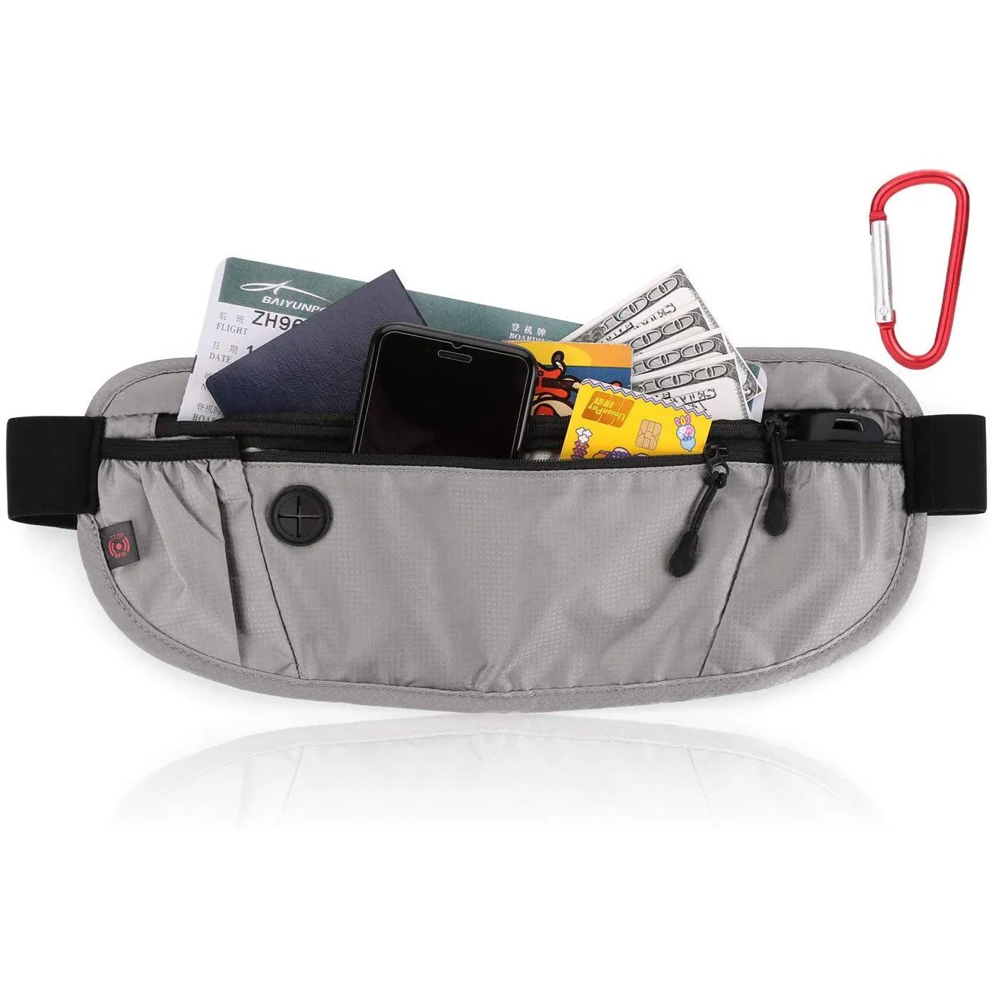 Travel Money Wallet Belt Pouch Blocking Hidden Passport Holder Bag