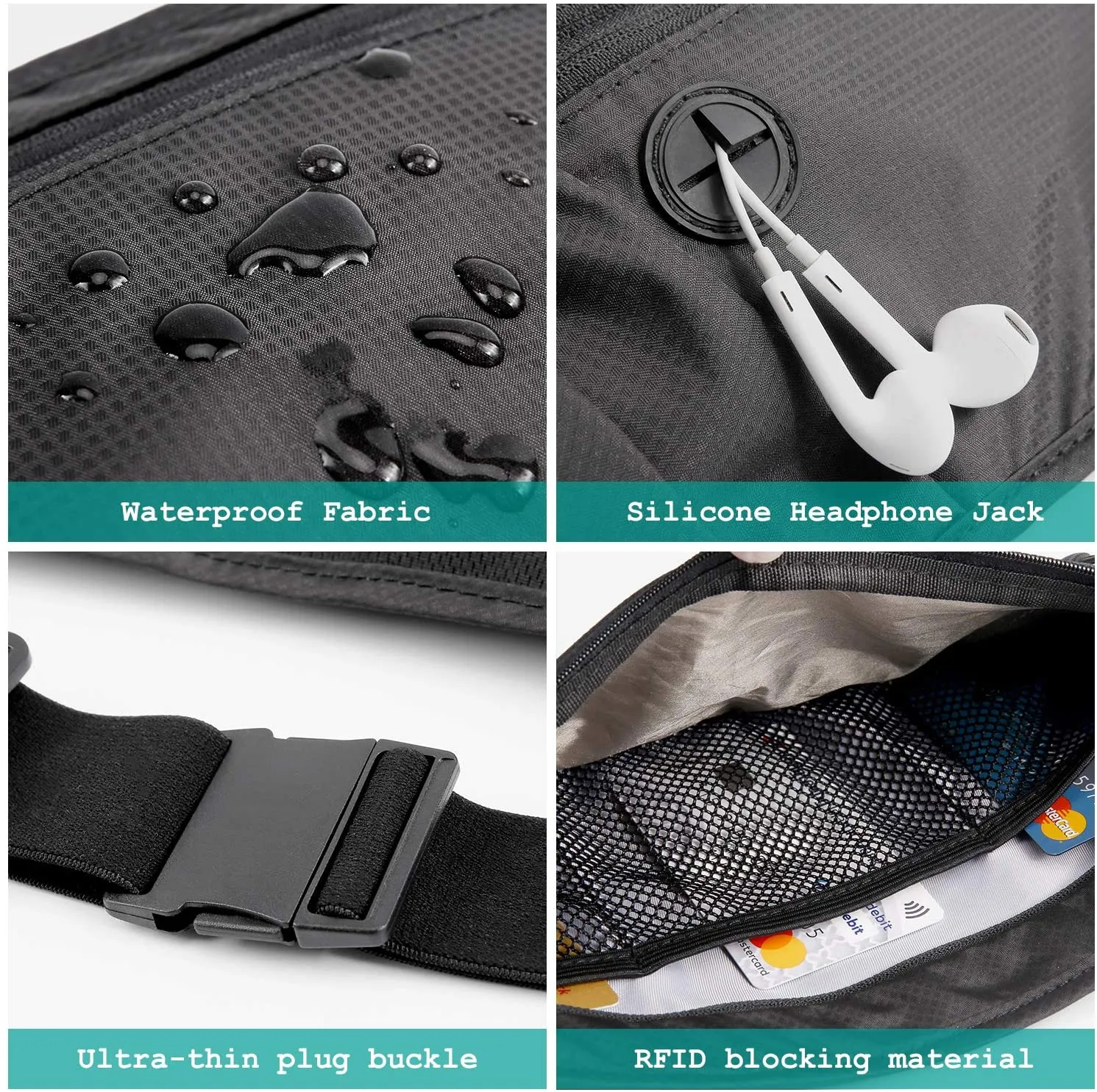 Travel Money Wallet Belt Pouch Blocking Hidden Passport Holder Bag
