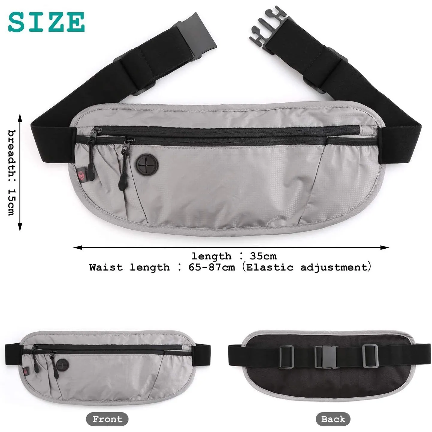 Travel Money Wallet Belt Pouch Blocking Hidden Passport Holder Bag