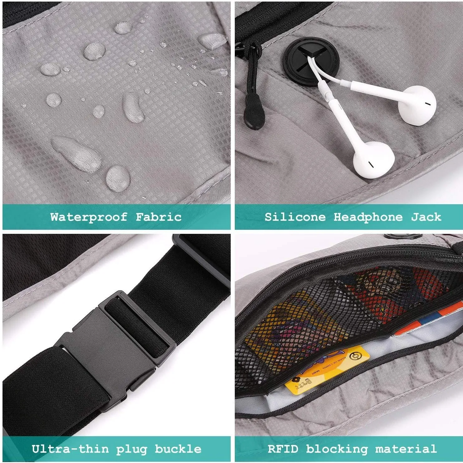 Travel Money Wallet Belt Pouch Blocking Hidden Passport Holder Bag