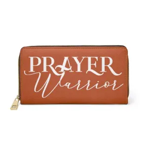Uniquely You Womens Wallet - Zip Purse / Rust & White Prayer Warrior