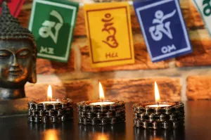 Upcycled Bike Chain Candles Holder