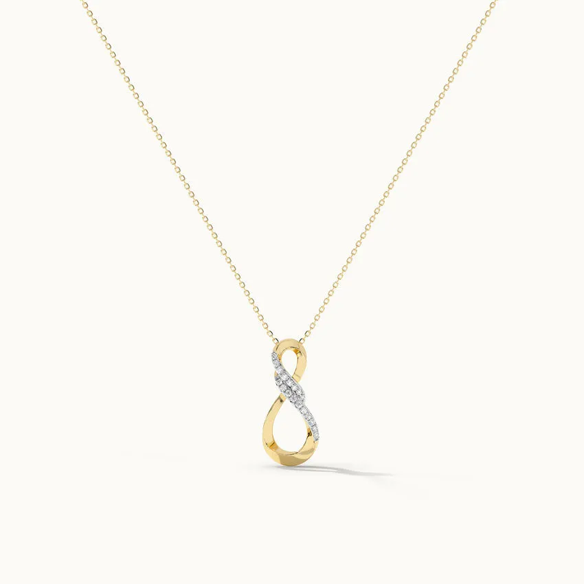 Vertical Infinity Diamond Necklace