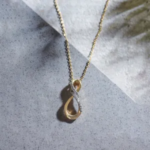 Vertical Infinity Diamond Necklace