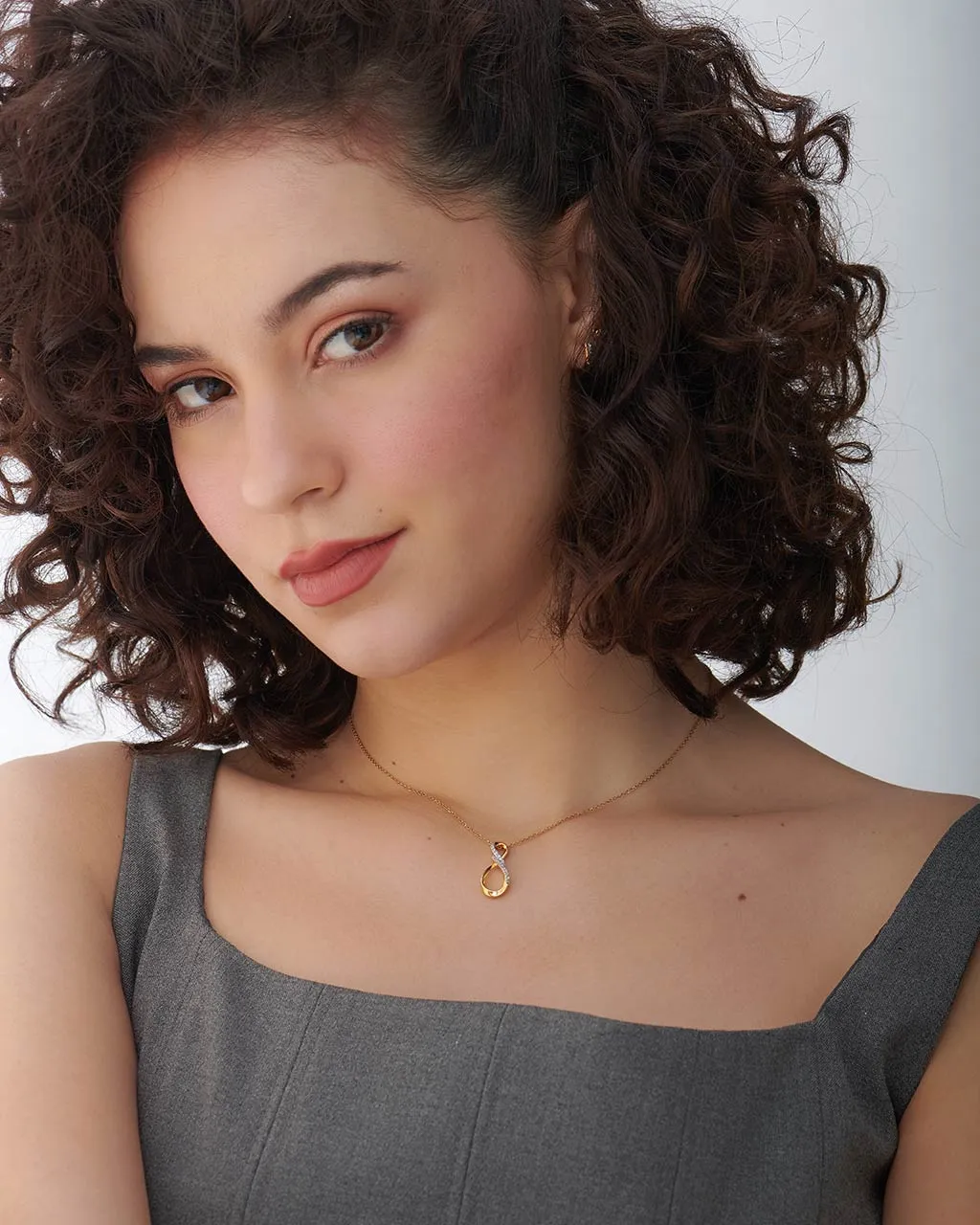 Vertical Infinity Diamond Necklace