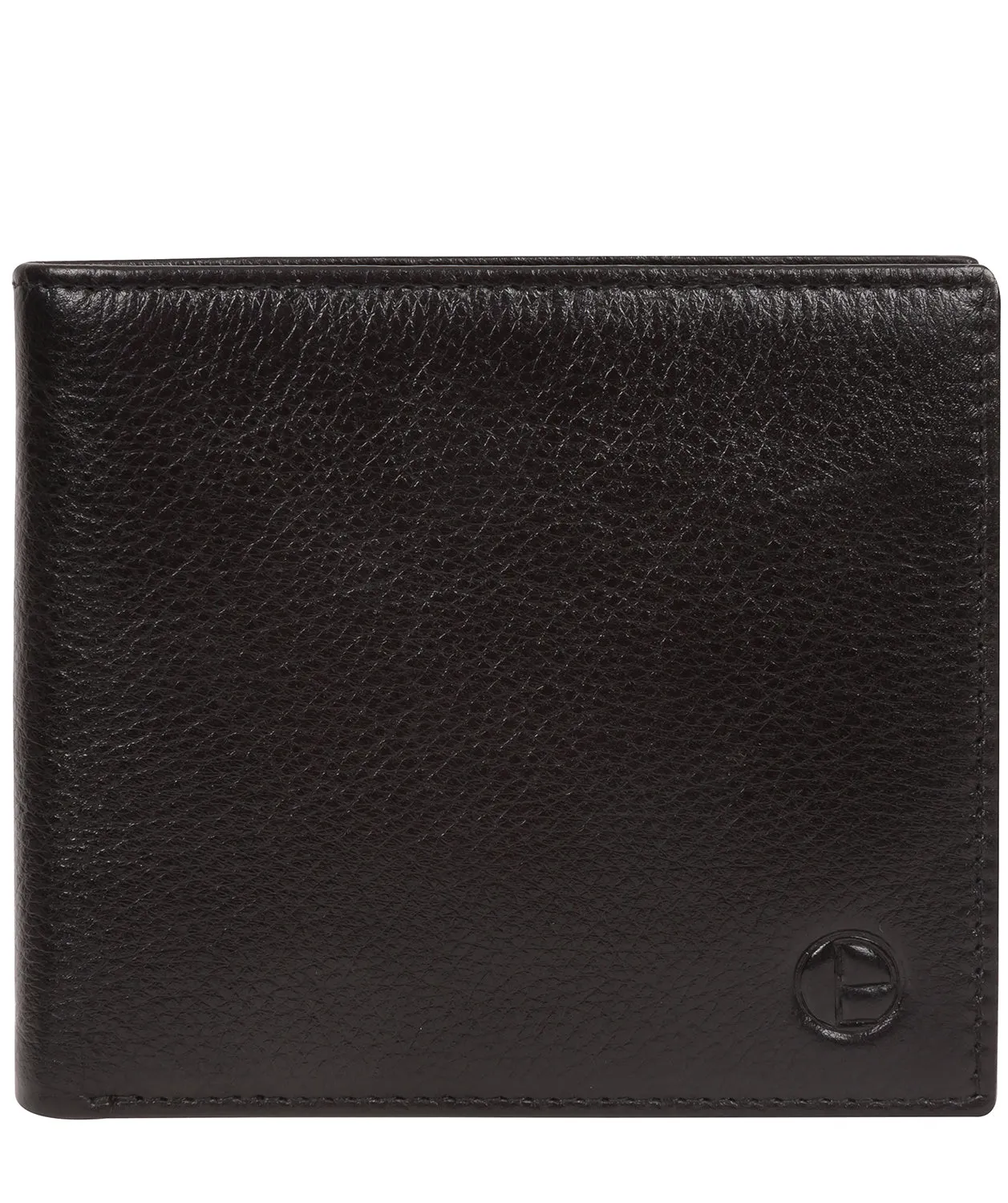 'Viking' Black Leather Bi-Fold Wallet