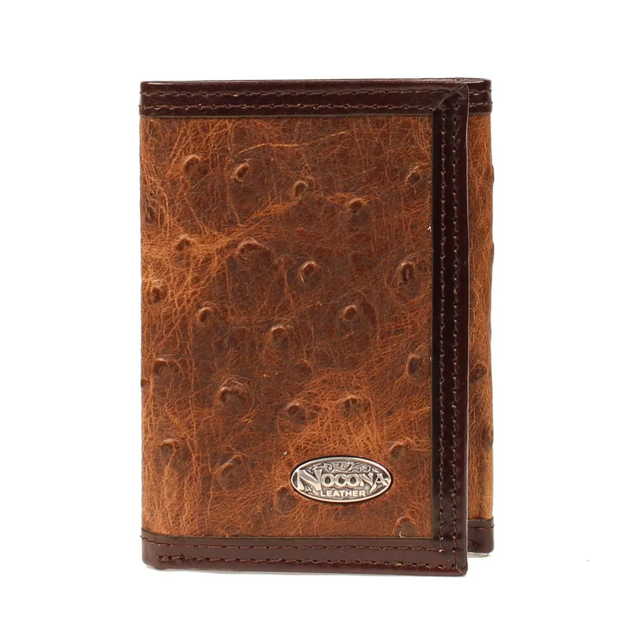 Vintage Ostrich Trifold Wallet