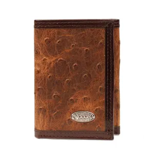 Vintage Ostrich Trifold Wallet