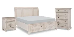 Viola 5-Piece Queen Bedroom Set - Antique White