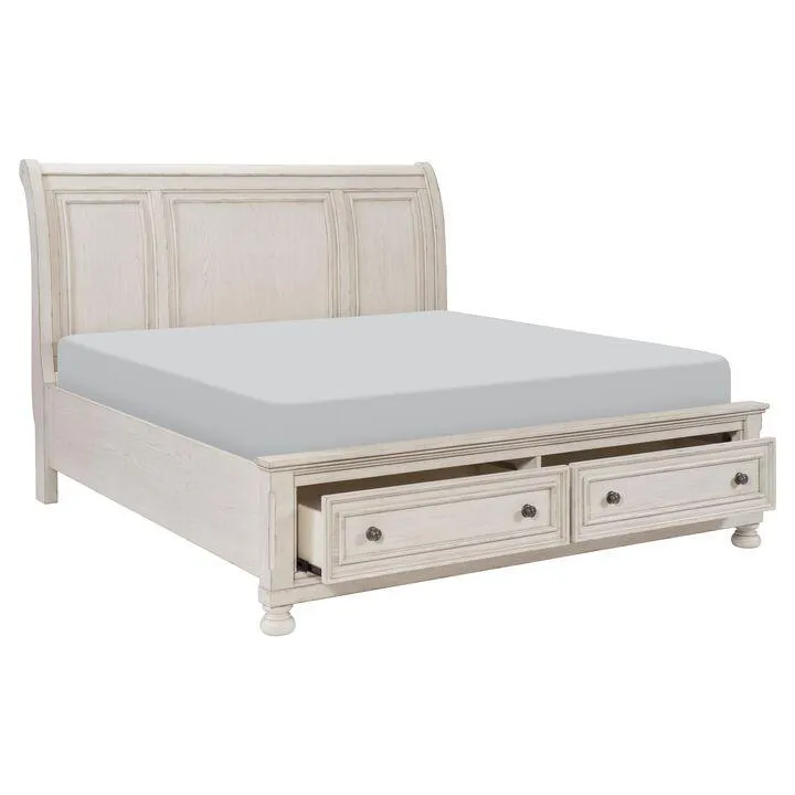Viola 5-Piece Queen Bedroom Set - Antique White