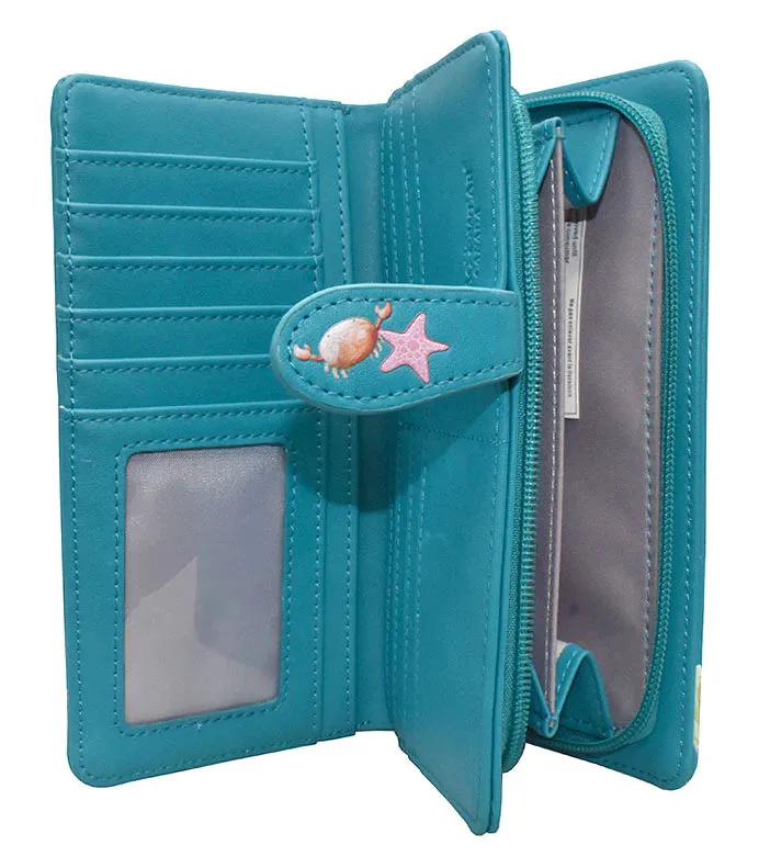 Wallet - Cat Mermaids in Teal