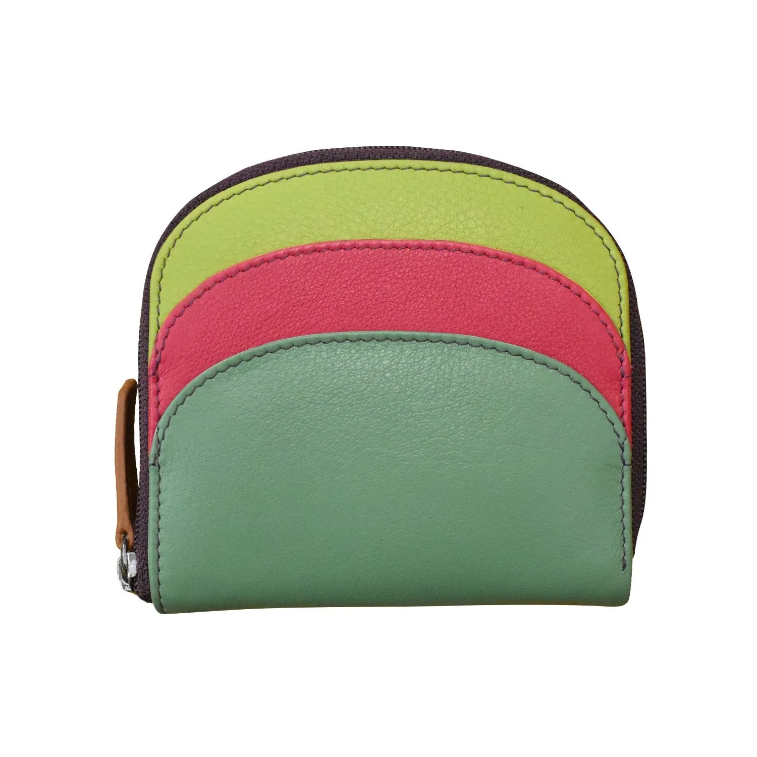 Wallet Small Dome Sage Multi Leather RFID Blocking 6235