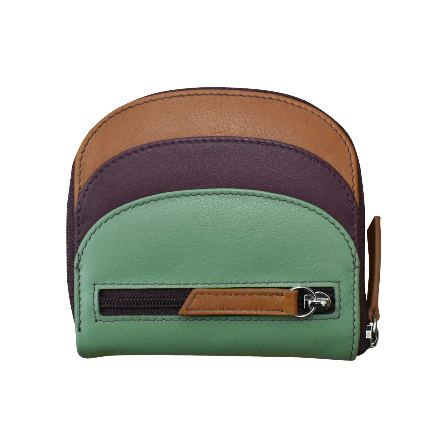 Wallet Small Dome Sage Multi Leather RFID Blocking 6235