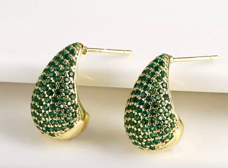 Waterdrop CZ Statement Earrings