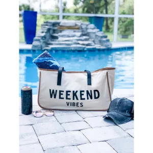 Weekend Vibes Canvas Tote