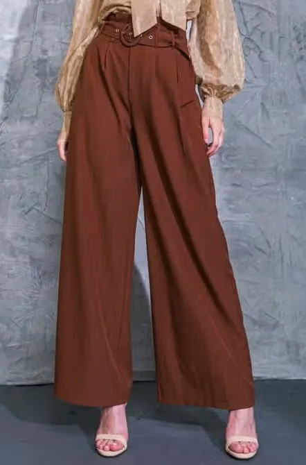 Wide Leg Brown Pant