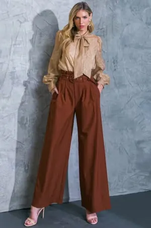 Wide Leg Brown Pant