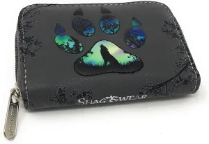 Wolf Pawprint Change Purse