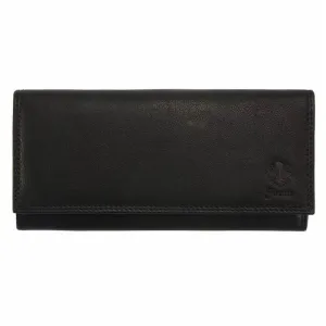 Woman's Black Italian leather wallet